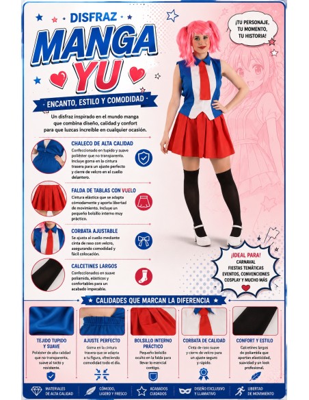 Costume Manga Yu Taglia M | Costumi per Adulti Il Re del Carnevale